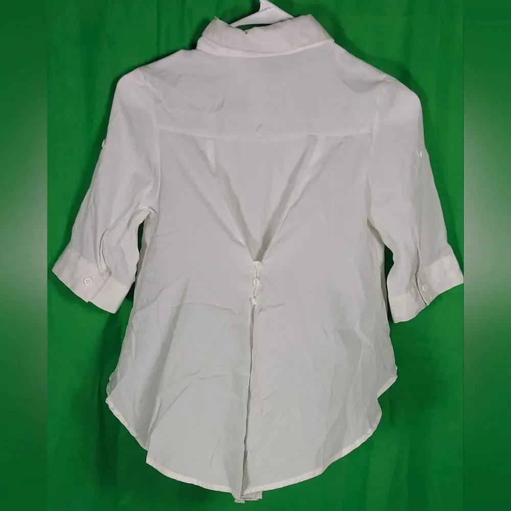 Girl's Blouse Button up | Sz. 14-16 | Chillipop | White